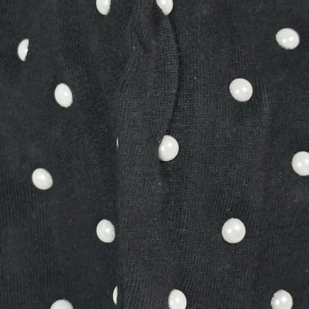 SOLD NWT Lele Sadoughi Black Pearl Dot Headband and Face Mask Set Gossip Girl OS - Picture 7 of 8